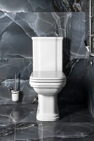Kerasan Kerasan, WALDORF WC kombi, spodný/zadný odpad, biela-chrom, WCSET04-WALDORF