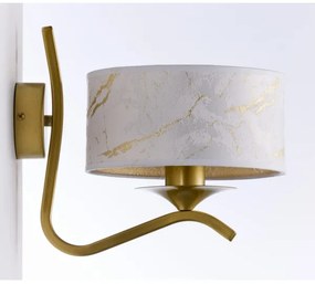 Jupiter 2111 - Nástenné svietidlo KASZMIR 1xE27/15W/230V biela/zlatá/mramorový dekor