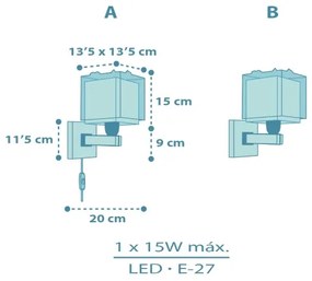 Dalber 63459 - Detská nástenná lampa BABY DINOS 1xE27/15W/230V pestrofarebná