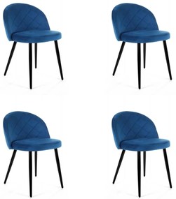 Jedálenská stolička Senuri (tmavo modrá) (4ks). Vlastná spoľahlivá doprava až k Vám domov. 1069498