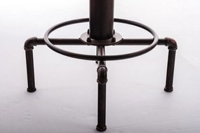 Kovový barový stôl Lumo v industriálnom štýle - v79-100 x Ø50 cm - Bronzová