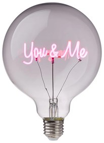 BRIGHT LIGHT LED Žiarovka "You & Me" - ružová