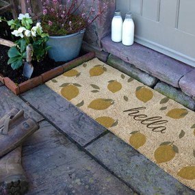 Rohožka z kokosového vlákna 40x120 cm Hello Lemons – Artsy Doormats