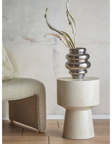 Sklenená ručne vyrobená váza v striebornej farbe (výška 24 cm) Zorya – Bloomingville