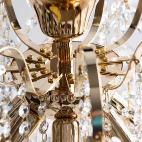 Brilagi - Prisadený luster CRYSTAL 6xE14/60W/230V zlatá