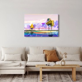 Obraz - Abstrakcia, krajina (90x60 cm)