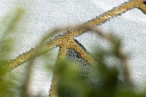 Koberec EMERALD exkluzívny 1015 kruh - glamour, marmur, geometrický čierny/zlatý