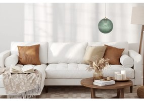 Závesne svietidlo Cannes, 1x zelené sklenené tienidlo (fi 25 cm), G