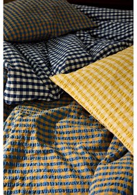 Bielo-tmavomodré krepové obliečky na jednolôžko 140x200 cm Bæk&amp;Bølge – JUNA