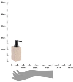 Dávkovač mydla Estiarte, piesková/s čiernymi prvkami, 260 ml
