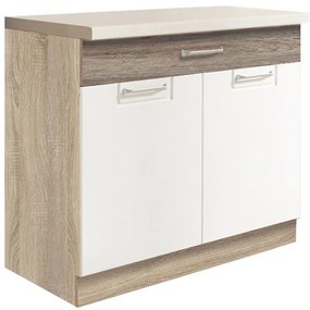 Skrinka do kuchyne Econo 7D Sonoma/Biely/San Remo