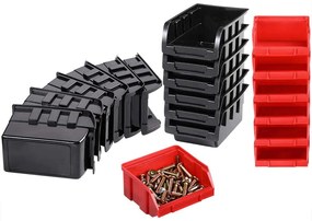 Závesný organizér do dielne ORDER, 30 boxov, 64x2x38cm, červená/čierna Monzana