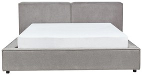 Čalúnená posteľ 160 x 200 cm sivá LINARDS Beliani