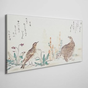 Obraz Canvas Zvieratá Birds Flowers