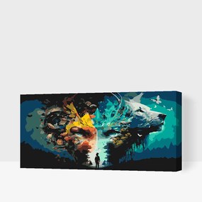 Gario Maľovanie podľa čísel Ríša snov Rozmery: 40 x 80 cm, Rámovanie: S vnútorným rámom