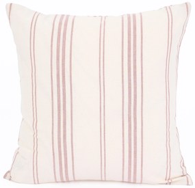 Bavlnená obliečka na vankúš Natural 40 × 40 cm- Prúžky červené