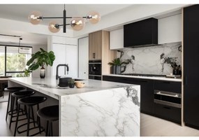 Závesne svietidlo Paris, 4x medové sklenené tienidlo, B/CH