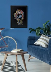 Tabula Securit WOODY nástenná na popis kriedou 60x80cm, Black + popisovač