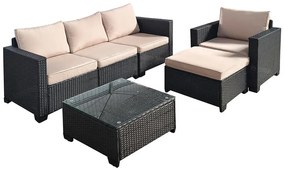 Set záhradného nábytku 6-dielny ratanový Avenberg ROVERO