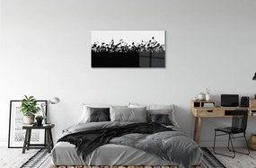 Obraz na skle Čierna a biela poznámky 120x60 cm