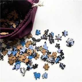 Drevené puzzle Josef Lada Anjel, Čert a Mikuláš