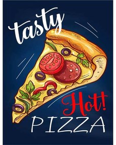 Ceduľa Restaurant Menu - Hot Pizza Tasty