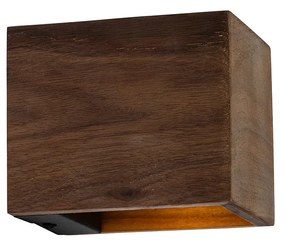 Sada 4 inteligentných nástenných svietidiel z orechového dreva vrátane WiFi G9 - Transfer