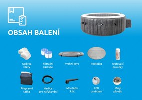 Intex | Bazén vírivý nafukovací Pure Spa - Bubble Greywood Deluxe AP 4 | 11400254