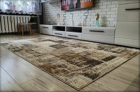 HU Sivý linkovaný koberec Luxess 33-Grey Rozmer: 60x110 cm