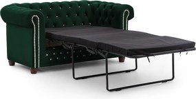 Zelená zamatová rozkladacia pohovka 148 cm York Blik – Ropez