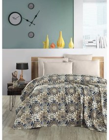 Hnedý bavlnený pléd 200x230 cm Pique - Mila Home