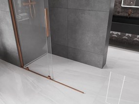 Mexen Velar, posuvné dvere do otvoru typ Walk-In 140 cm, 8mm číre sklo, ružové zlato, 871-140-000-03-60