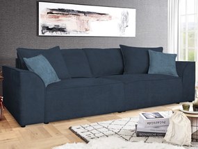 Pohovka John, modrá látka so štruktúrou