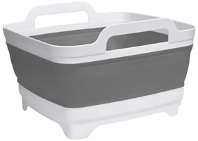 Skladací lavór BRIDA biely / sivý