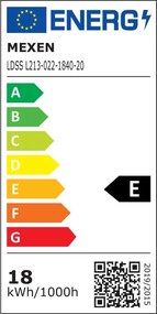 Mexen LDSS, LED stropné svietidlo, rozmer 22 x 22 cm, 18W, neutrálna - 4000K, 1980 lm, biela - L213-022-1840-20