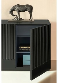 Čierny príborník Teulat Doric, šírka 200 cm