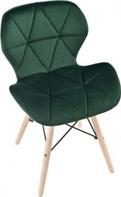 Zelené dizajnové kresielko MURET VELVET DSW