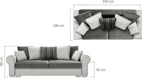 Sconto Mega pohovka DELUXE sivá