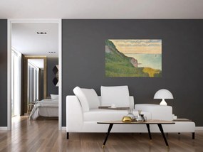 Obraz - Georges Seurat, Seascape at Port-en-Bessin, Normandy, reprodukcia (90x60 cm)
