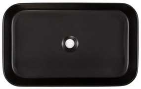 Umyvadlo na desku Carre 60 cm černé