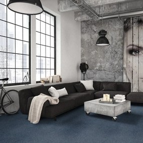 Balta, Kobercový štvorec Sonar 4483 tmavomodrý 50 x 50 cm, chodba / predsieň