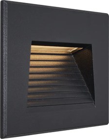 Sada 6 moderných zapustených nástenných svietidiel čierna 11,5 cm vrátane LED IP65 - Trem