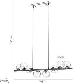 ONLI - Závesný luster na lankách KIMBERLY 8xG9/6W/230V lesklý chróm