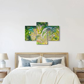 Obraz ryžových polí z vtáčej perspektívy (90x60 cm)