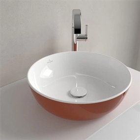 VILLEROY &amp; BOCH Artis okrúhle umývadlo na dosku bez otvoru, bez prepadu, priemer 430 mm, Rust, 417943BCW8