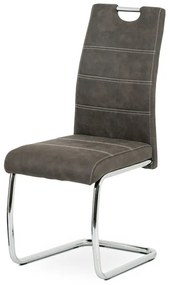 Autronic BONTEC Jedálenská stolička, čierna, látka, HC-483 BK3 Farba: Šedá