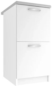Kuchynská skrinka Belini spodná 40 cm biely mat s pracovnou doskou  SD2-40/0/WT/WT/0/E