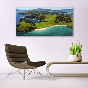 Obraz na akrylátovom skle More pláž les príroda 120x60 cm
