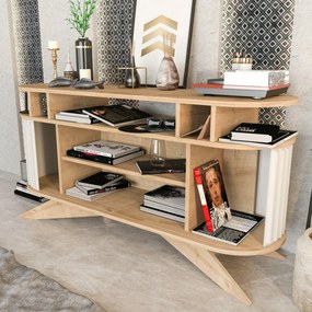 Bočný stolík Stor Oak a White