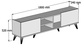 TV stolík ELEGANTE 180 cm orech